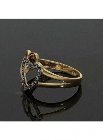 18 Karat Gold Twin Heart Ring