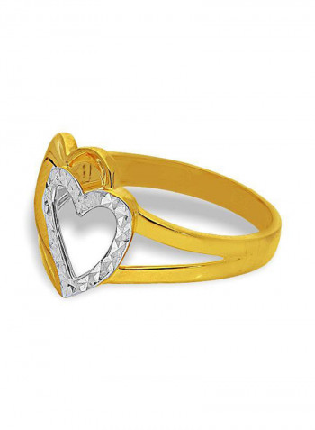 18 Karat Gold Twin Heart Ring