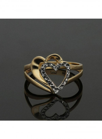 18 Karat Gold Twin Heart Ring