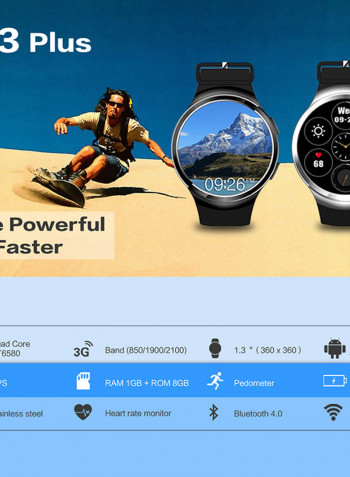X3 Plus Smart Watch Black