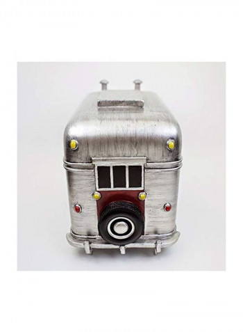 Resin Musical Camper Trailer Box Silver/Red/Blue 9inch