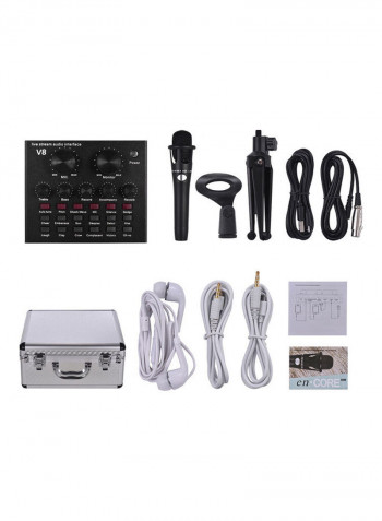 External Sound Card USB Audio Interface Set