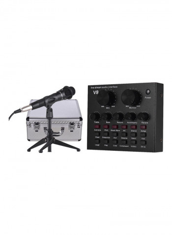 External Sound Card USB Audio Interface Set