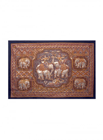 Burmese Wall Hanging Multicolour 140X90centimeter