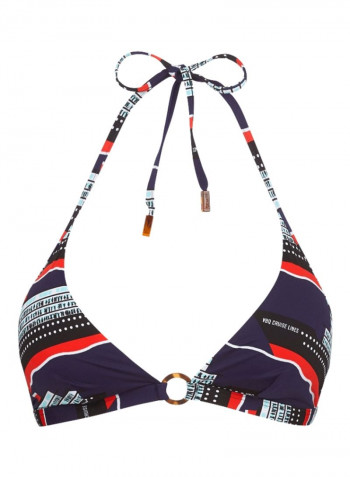 Flechett Bikini Top Midnight Blue