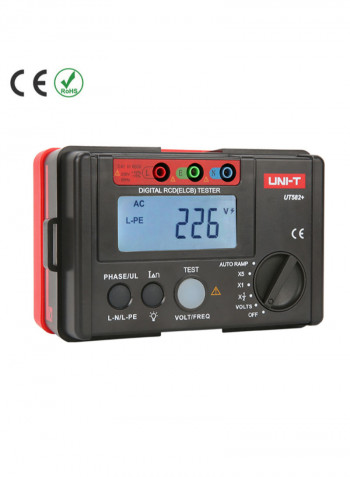 UT582+ Digital RCD Tester Black 160 x 100 x 71millimeter