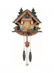 Wooden Decorative Garden Cuckoo Clock Brown/Yellow/Black 29x29x16centimeter