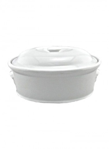 Oval Casserole White 3.7L