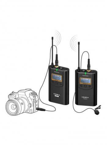 UHF 48-Channels Wireless Microphone Set CVM-WM100 Black