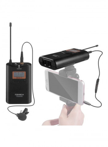 UHF 48-Channels Wireless Microphone Set CVM-WM100 Black