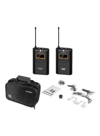 UHF 48-Channels Wireless Microphone Set CVM-WM100 Black