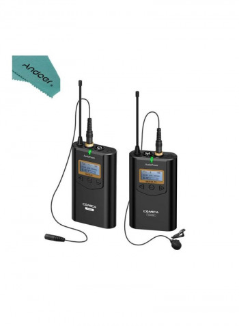 UHF 48-Channels Wireless Microphone Set CVM-WM100 Black