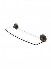 Skyline Collection Wall Mounted Glass Shelf Gold/Clear 18inch