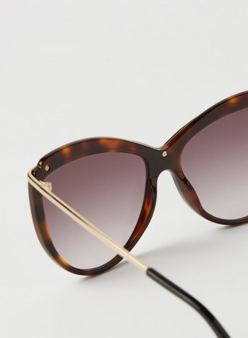 Women's Full Rim Acetate Tea Cup Sunglasses - Lens Size: 60 mm