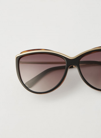 Women's Full Rim Acetate Tea Cup Sunglasses - Lens Size: 60 mm
