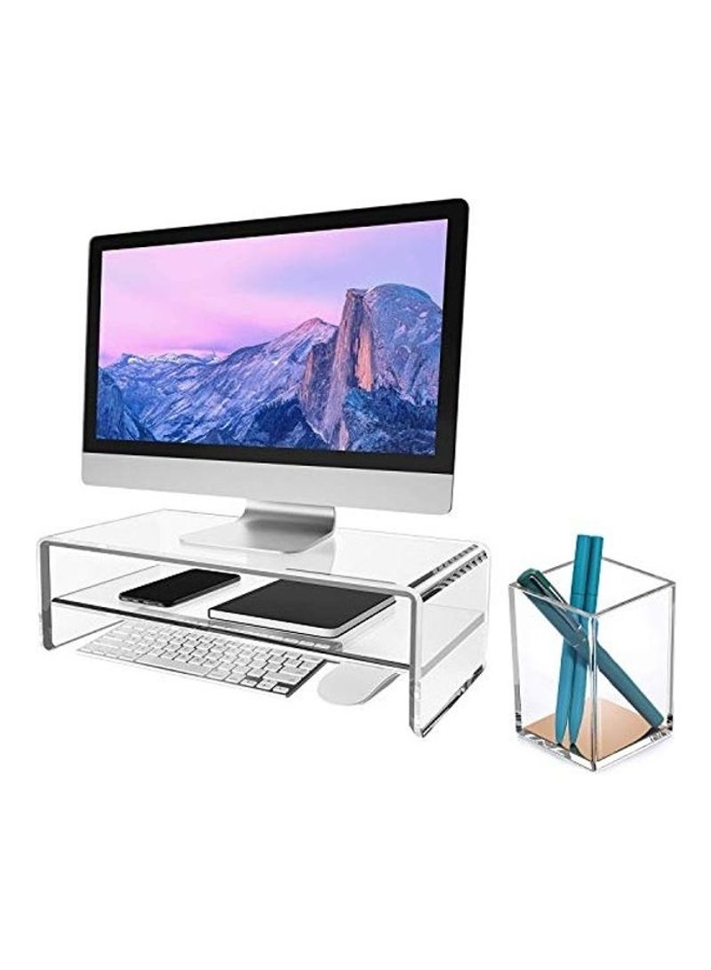 Acrylic Monitor Stand Clear