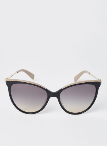 Women's Full Rim Acetate Tea Cup Sunglasses - Lens Size: 55 mm