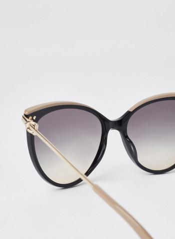 Women's Full Rim Acetate Tea Cup Sunglasses - Lens Size: 55 mm