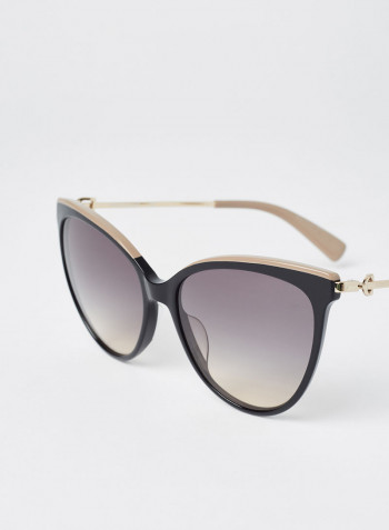 Women's Full Rim Acetate Tea Cup Sunglasses - Lens Size: 55 mm