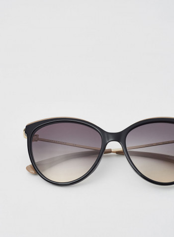 Women's Full Rim Acetate Tea Cup Sunglasses - Lens Size: 55 mm