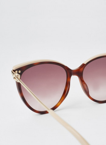 Women's Full Rim Acetate Tea Cup Sunglasses - Lens Size: 55 mm