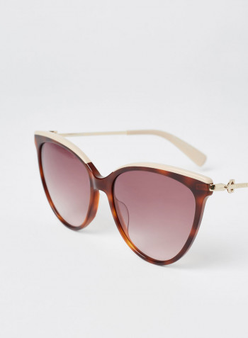 Women's Full Rim Acetate Tea Cup Sunglasses - Lens Size: 55 mm