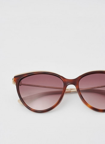 Women's Full Rim Acetate Tea Cup Sunglasses - Lens Size: 55 mm