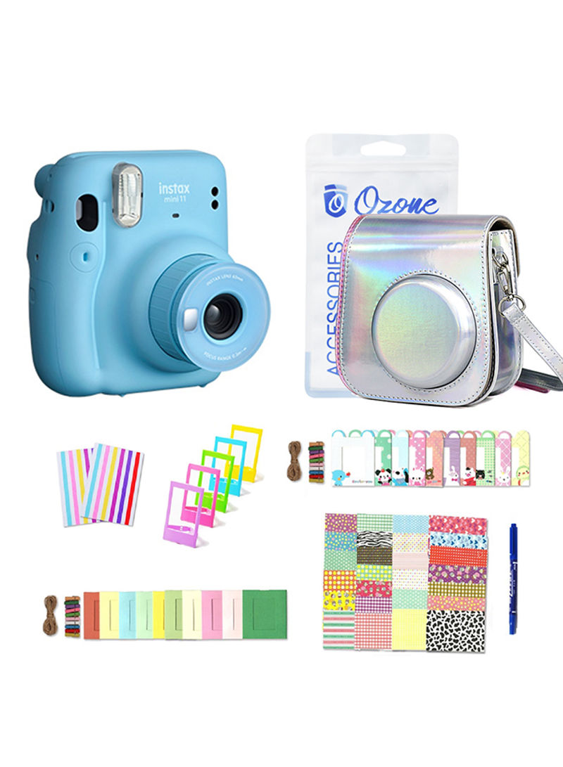 Fujifilm Instax Mini 11 Instant Camera With Shiny Case And Accessories Set