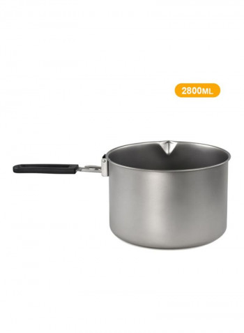 Titanium Pot With Foldable Handle For Camping Hiking 2800مل
