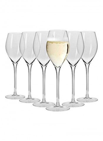 6-Piece Wine Glass Clear
