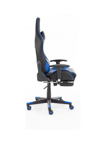 Gaming Chair Racing Style With Retractable Footrest Blue/Black 135x74x21cm