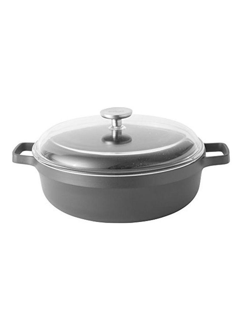 Gem Casting Pan With Lid Black/Clear 28x28cm