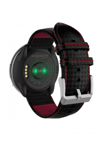 ZeRound2HR-Premium Waterproof Smartwatch Brushed Silver/Black Carbon