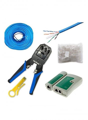 CAT6 500 FT UTP Network Cable and Network/Phone Tester 150meter Multicolour