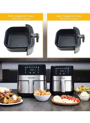 Rapid Air Fryer by Nutribullet - 5.5 Liters, 1700 Watts 5.5 l 1700 W TXG-S5T2 Silver/Black