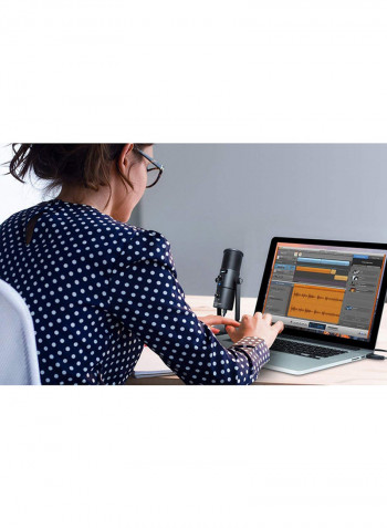 Uber Mic - Professional USB Microphone with Headphone Output UBERMIC Black