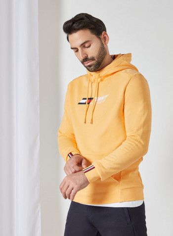 Terry Logo Hoodie Orange