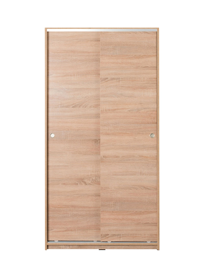 2-Sliding Door Wardrobe Beige 94 x 182 x 52centimeter
