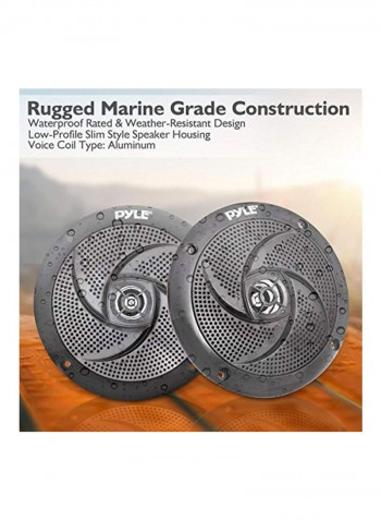 2-Piece Stereo Marine Speaker B078JBSPRJ Black