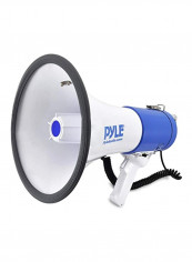 Megaphone Speaker Bullhorn With Built In Siren PMP50 White/Blue