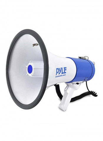Megaphone Speaker Bullhorn With Built In Siren PMP50 White/Blue