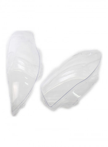 2-Piece Replacement Headlight Glass Lens For BMW E82 E87 2008-11 1 Series