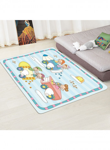 Cartoon Printed Anti-Skid Mat Multicolour 150x180centimeter
