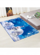Creative Snowman Print Anti-Skid Mat Multicolour 150x180centimeter