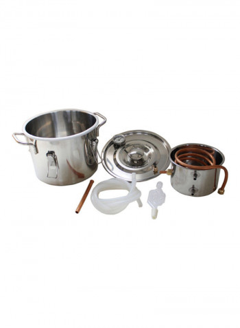 Handmade Stainless Steel Water Copper Home Purifier Silver 32.00 x 25.00 x 32.00cm