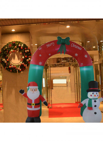 Decorative Inflatable Santa Claus And Snowman Arch Multicolour