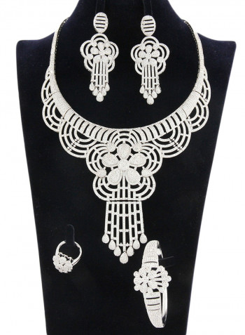 5 Piece Floral Necklace Set