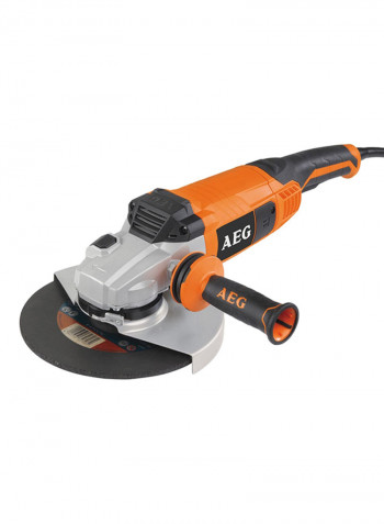 Electric Hand Held Angle Grinder Orange/Black/Grey Large