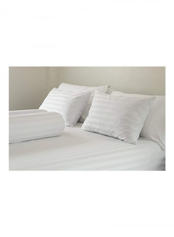 2-Piece Cotton Pillow Set White 20x26inch