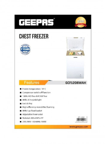 Chest Freezer 120 l 100 W GCF1206WAH White